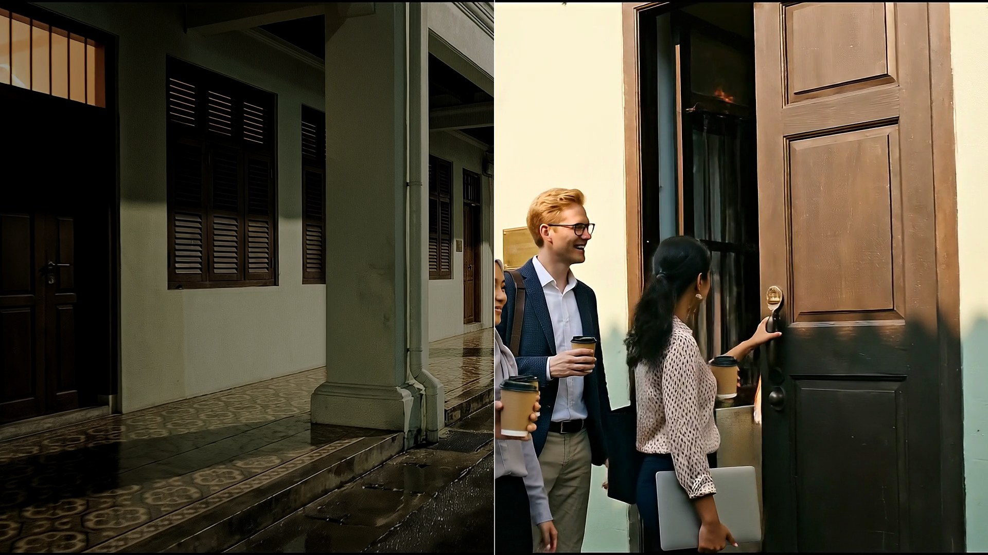 Handover: before and after, from the film
